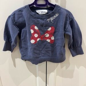Disney Baby Gap Blue Minnie Mouse Sweater 12-18m